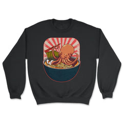 Ramen Octopus for Fans of Japanese Cuisine and Culture product - Unisex Sweatshirt - Black