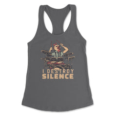 I Destroy Silence Drummer Saying Chicken Playing Drums design Women's
