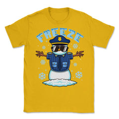 Freeze Police Snowman Hilarious Christmas Police Officer product - Gold