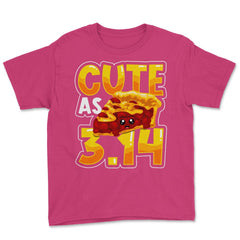 Cute as Pi 3.14 Math Science Funny Pi Math graphic Youth Tee - Heliconia