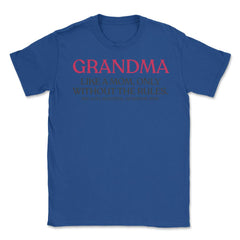 Funny Grandma Definition Like A Mom Without The Rules Cute design - Royal Blue