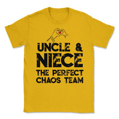 Funny Uncle And Niece The Perfect Chaos Team Humor product Unisex - Gold