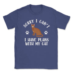 Funny Sorry I Can't I Have Plans With My Cat Pet Owner Gag design - Purple