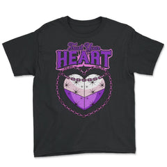 Asexual Trust Your Heart Asexual Pride print - Youth Tee - Black