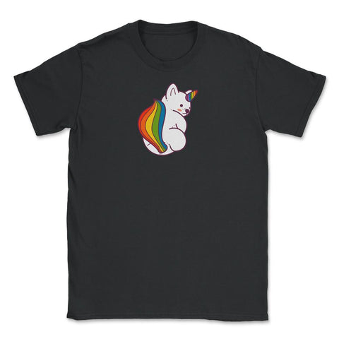 Rainbow Pride Flag Fantasy Creature Gay product Unisex T-Shirt - Black