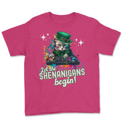 Let the Shenanigans Begin! DJ Cat Music St Patrick’s Humor design - Heliconia
