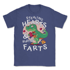 T-Rex Dinosaur Stealing Hearts and Blasting Farts product Unisex - Purple