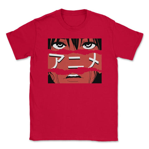 Anime Japanese Calligraphy Symbol Theme Gift graphic Unisex T-Shirt - Red