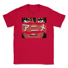 Anime Japanese Calligraphy Symbol Theme Gift graphic Unisex T-Shirt - Red