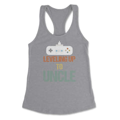 Funny Leveling Up To Uncle Gamer Vintage Retro Gaming print Women's - Grey Heather