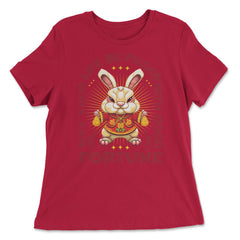 Chinese New Year of the Rabbit Chinese Aesthetic graphic - Women's Relaxed Tee - Red
