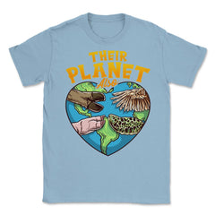 Their Planet Also Animal Rights Friendly Message Vegan Meme graphic - Light Blue