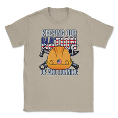 Patriotic Construction Worker Keeping Our Nation Running print Unisex
