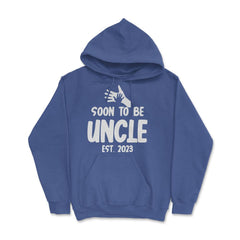 Funny Soon To Be Uncle 2023 Pregnancy Announcement print Hoodie - Royal Blue