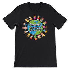 Happy Earth Day for Kids Around the World graphic - Premium Unisex T-Shirt - Black
