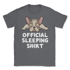 Funny Frenchie Dog Lover French Bulldog Official Sleeping graphic - Smoke Grey
