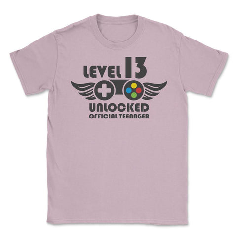 Funny 13th Birthday Gamer Level 13 Unlocked Teenager Humor product - Light Pink