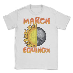 March Equinox Sun and Moon Cool Gift product Unisex T-Shirt - White