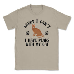 Funny Sorry I Can't I Have Plans With My Cat Pet Owner Gag product - Cream