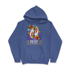 Gay Zodiac LGBTQ Zodiac Sign Pisces Rainbow Pride print Hoodie - Royal Blue