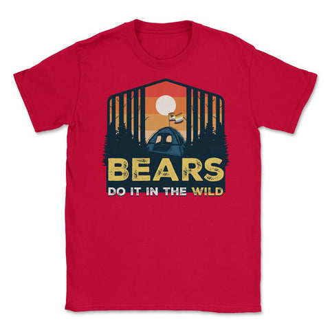 Bear Brotherhood Flag Bears Do It In The Wild Retro graphic Unisex - Red