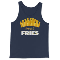 Lazy Funny Halloween Costume Pretend I'm A French Fry graphic - Tank Top - Navy