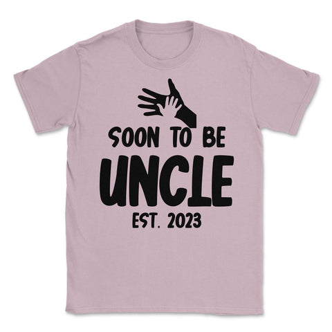 Funny Soon To Be Uncle 2023 Pregnancy Announcement graphic Unisex - Light Pink
