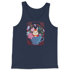 Chinese New Year Rabbit 2023 Rabbit in a Teacup Chinese print - Tank Top - Navy