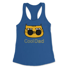 Cool Dad Hipster Cat Humor T-Shirt Tee Gift Women's Racerback Tank