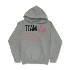 Funny Team Girl Baby Shower Gender Reveal Announcement product Hoodie - Grey Heather