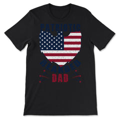 Patriotic Bearded Dad 4th of July Dad Patriotic Grunge graphic - Premium Unisex T-Shirt - Black