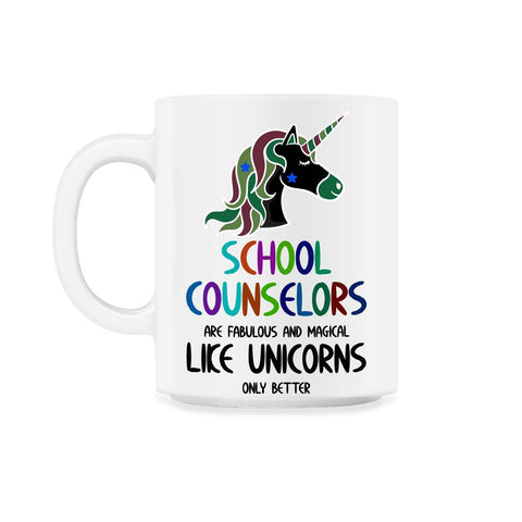 Funny School Counselors Fabulous Magical Like Unicorns Gag graphic