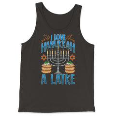 I Like Hanukah A Latke Funny Jewish Pun Hanukah graphic - Tank Top - Black