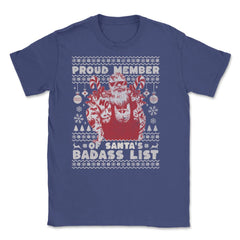 Ugly Christmas product Style Proud Member Santa Badass List print - Purple