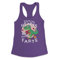 T-Rex Dinosaur Stealing Hearts and Blasting Farts product Women's - Purple
