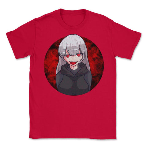 Anime Vampire Girl Halloween Design Gift design Unisex T-Shirt - Red