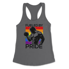Fueled by Pride Gay Pride Iron Guy2 Gift product Women's Racerback - Dark Grey