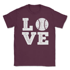 Funny Baseball Lover Love Coach Pitcher Batter Catcher Fan design - Maroon