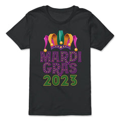 Mardi Gras Jester Hat 2023 Fat Tuesday Celebration design - Premium Youth Tee - Black