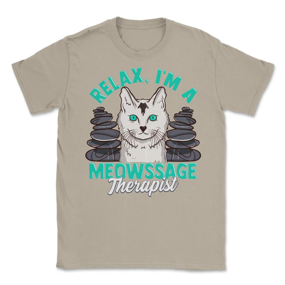 Relax I'm A Meowssage Therapist, Funny Cat Massage Therapist design - Cream