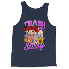 Trash & Sassy Funny Possum Lover Trash Animal Possum Pun product - Tank Top - Navy
