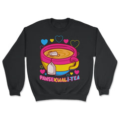 Pansexuali-Tea Funny Teacup LGBTQ+ Pansexual Pride print - Unisex Sweatshirt - Black