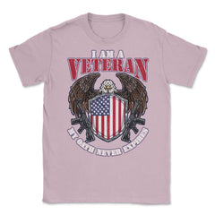 I am a Veteran My Oath Never Expires Patriotic Veteran print Unisex - Light Pink