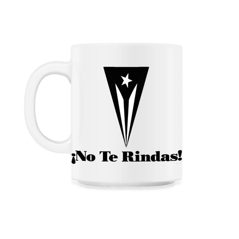 Puerto Rico Black Flag No Te Rindas Boricua by ASJ product 11oz Mug