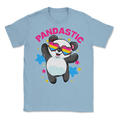 Pandastic Pansexual Pride Flag Rainbow Kawaii Panda print Unisex - Light Blue