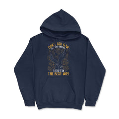 Celestial Art Let the Universe Do It In The Best Way graphic Hoodie - Navy