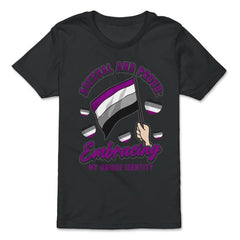 Asexual and Proud: Embracing My Unique Identity product - Premium Youth Tee - Black