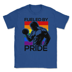 Fueled by Pride Gay Pride Iron Guy2 Gift product Unisex T-Shirt - Royal Blue