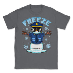 Freeze Police Snowman Hilarious Christmas Police Officer product - Smoke Grey