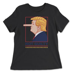 “Not Guilty” Funny anti-Trump Political Humor anti-Trump design - Women's Relaxed Tee - Black